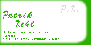 patrik kehl business card